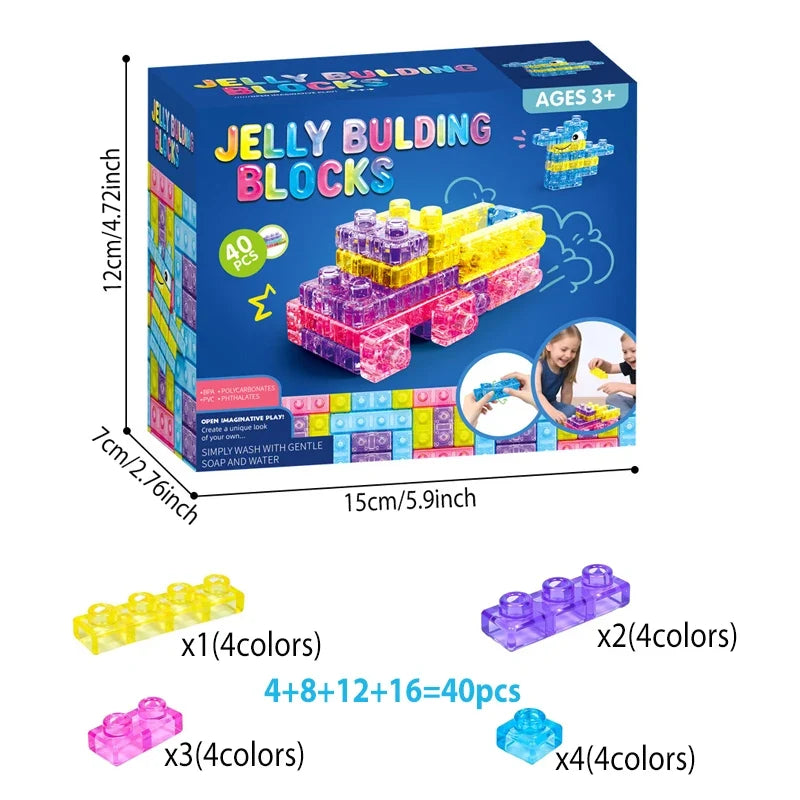 Set 40 Blocchi Sensoriali Squishy – Per Bambini Piccoli