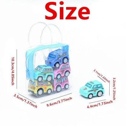 Set of 6 toy vehicles with multi-variant children's bag