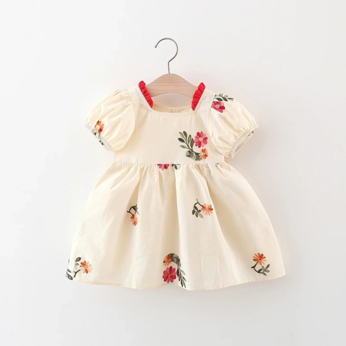 Abito Principessa da Neonata con Ricami Floreali