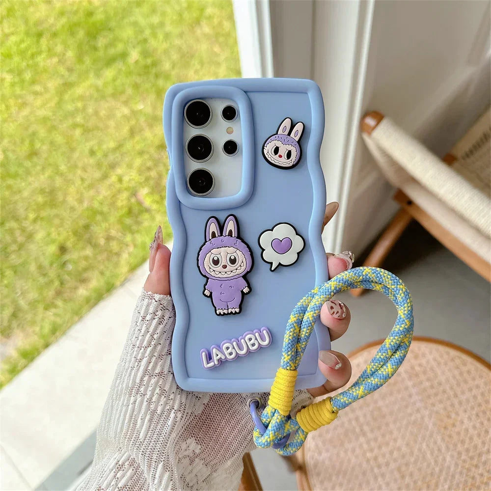 Cover Labubu Multicolore per Samsung Galaxy in Silicone