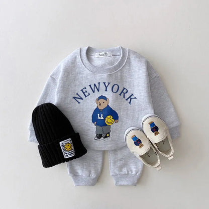 Conjunto de chándal infantil de algodón New York