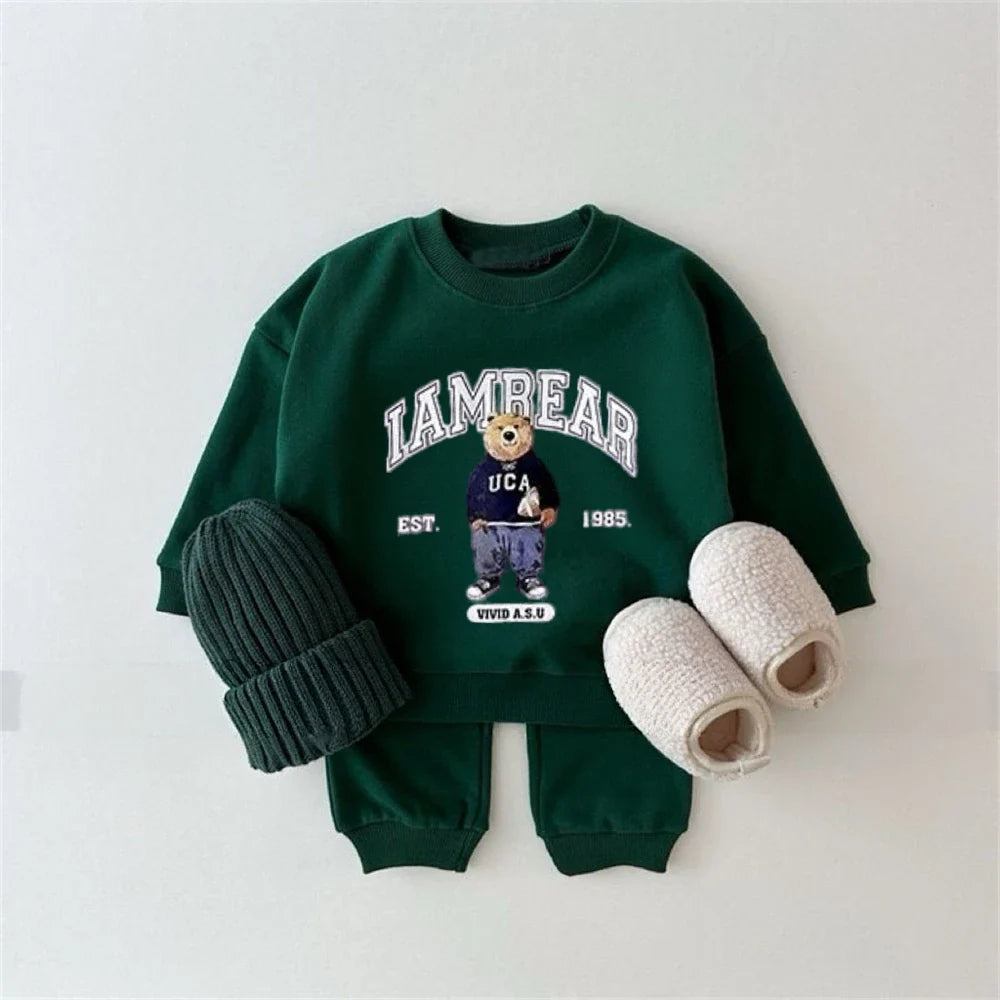 Set Felpa con Cappuccio e Pantaloni – 6 Mesi–6 Anni