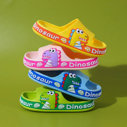 Pantoufles antidérapantes dinosaures en caoutchouc multi-variantes pour enfants