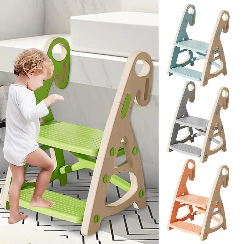 Escalera multiusos Montessori para cocina y baño.