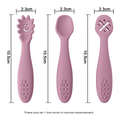 Set 3 Posate in Silicone per Bambini Multivariante