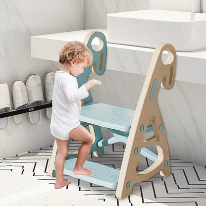 Escalera multiusos Montessori para cocina y baño.