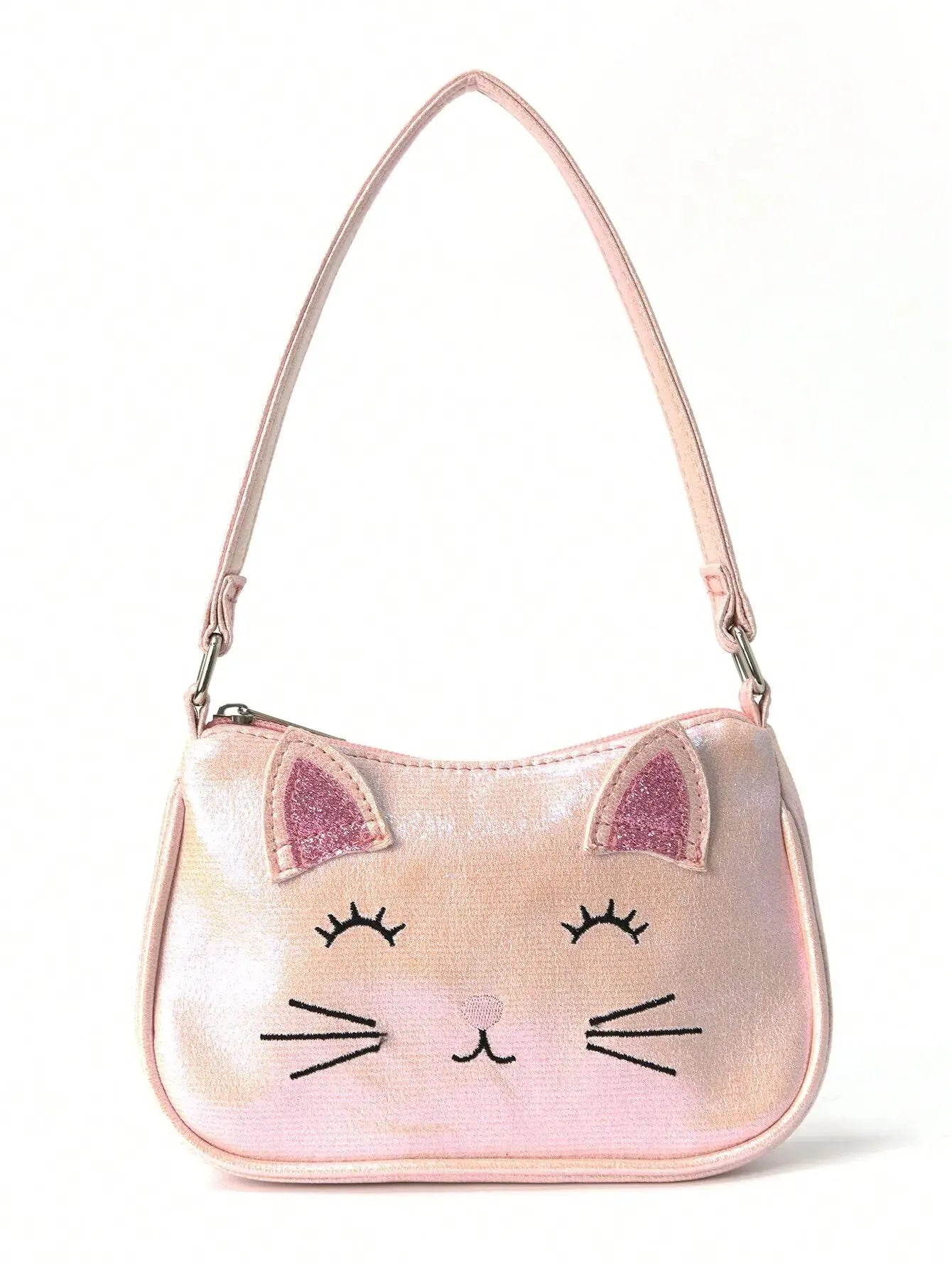 Embroidered kitten backpack or handbag for girls