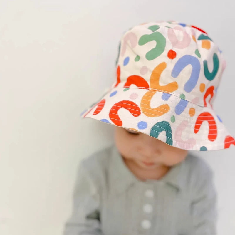 Cappellino a Secchiello double face ricamato per bambini