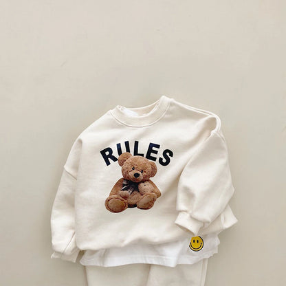 Rules Bear - Ensemble de survêtement 2 pièces sweat-shirt et pantalon