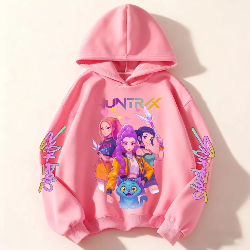 Felpa in Vari Colori Collezione K Pop Demon Hunter da 3 a 14 Anni