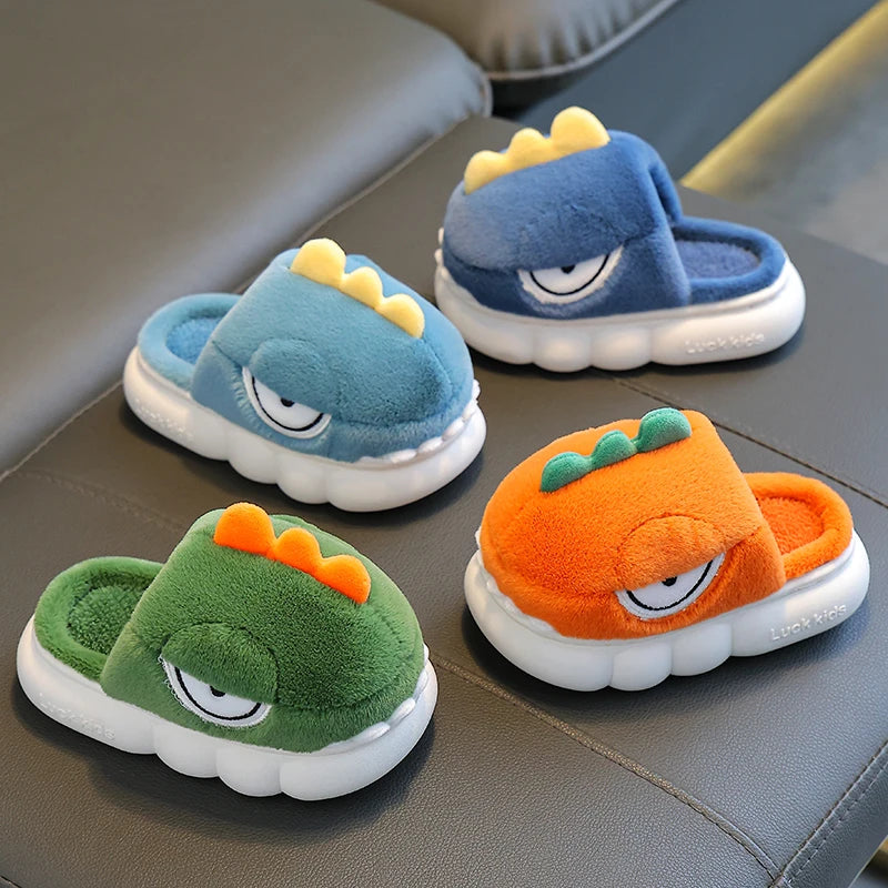 Warm Dinosaur Slippers for Children