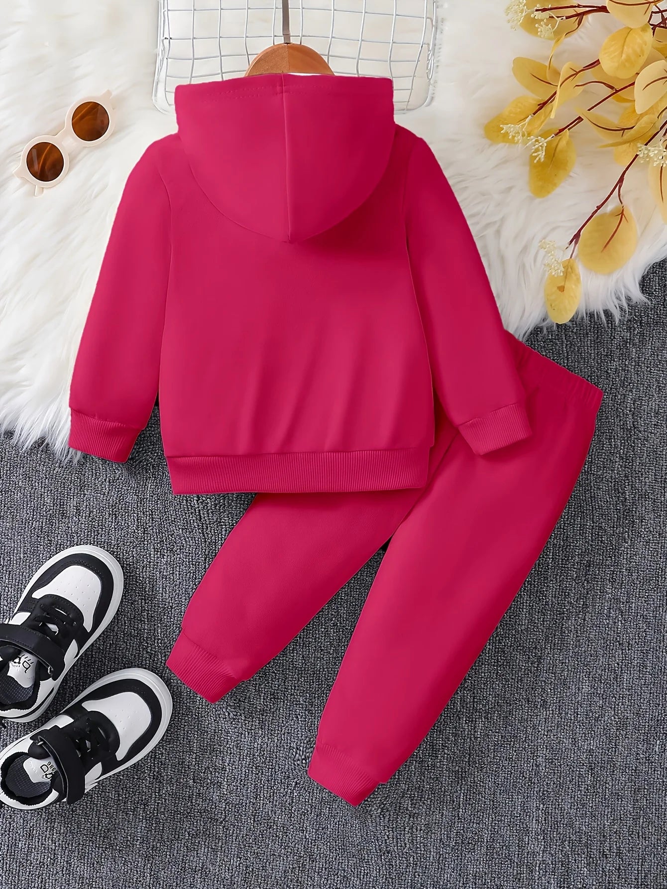 Conjunto de bebê de duas peças - Gatinho rosa - Para bebês de 1 a 3 anos