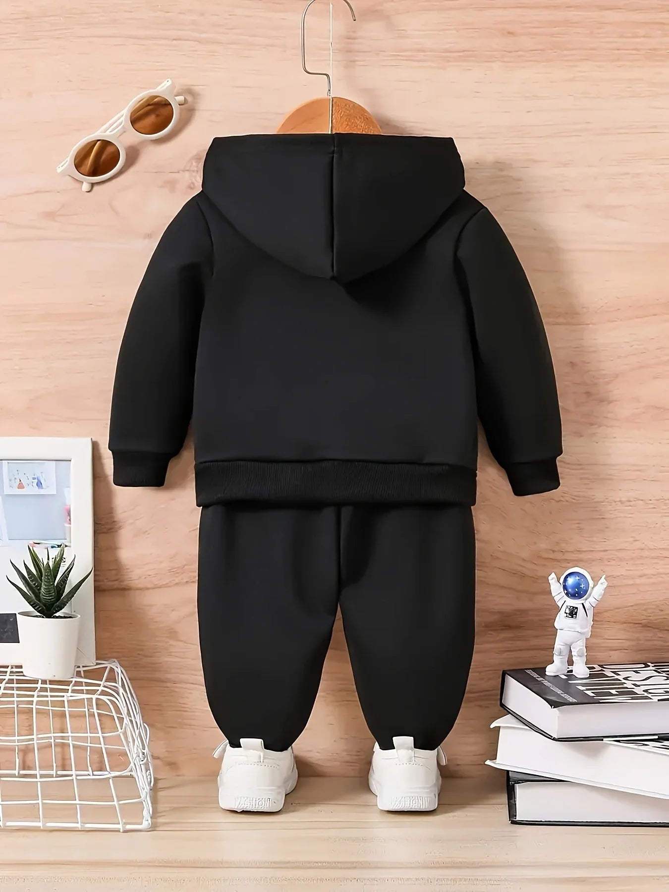 Set Felpa con Cappuccio in Pile da Bambino – 6 Mesi–3 Anni