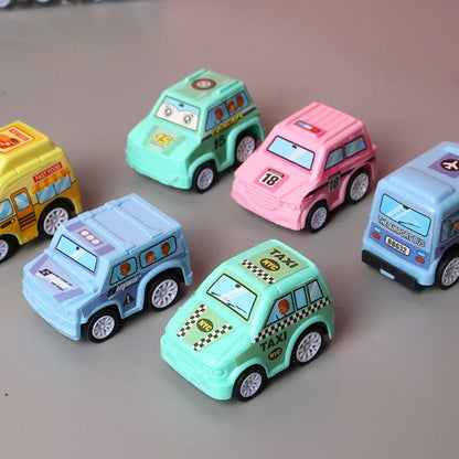 Set of 6 toy vehicles with multi-variant children's bag