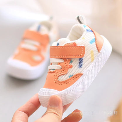 Sneakers Traspiranti con Tomaia in Rete per Bambini