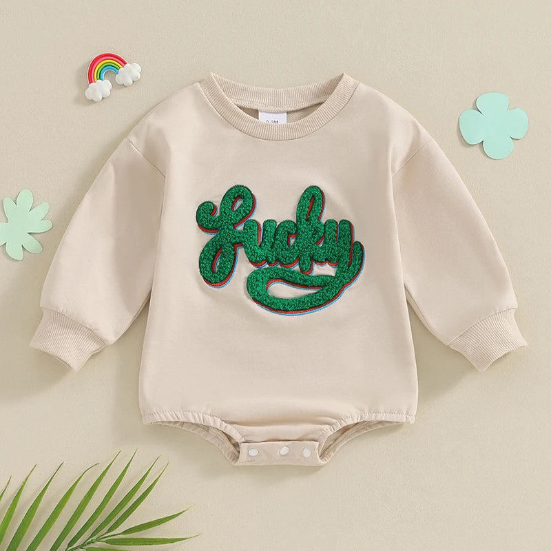 Baby Lucky one-piece sweatshirt