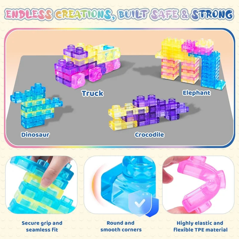 Set 40 Blocchi Sensoriali Squishy – Per Bambini Piccoli