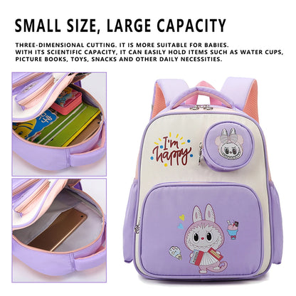 Rucsac Labubu, spatios si respirabil, multicolor