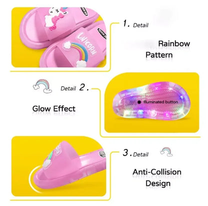 Ciabatte Unicorno con LED per bambini multivariante