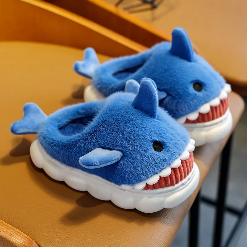 Soft Padded Multicolored Shark Slippers for Children RocketBaby