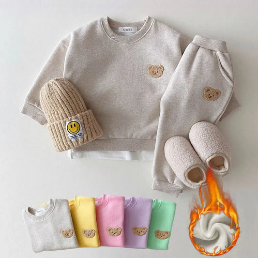 Conjunto de chándal de algodón con ositos multicolores para niño