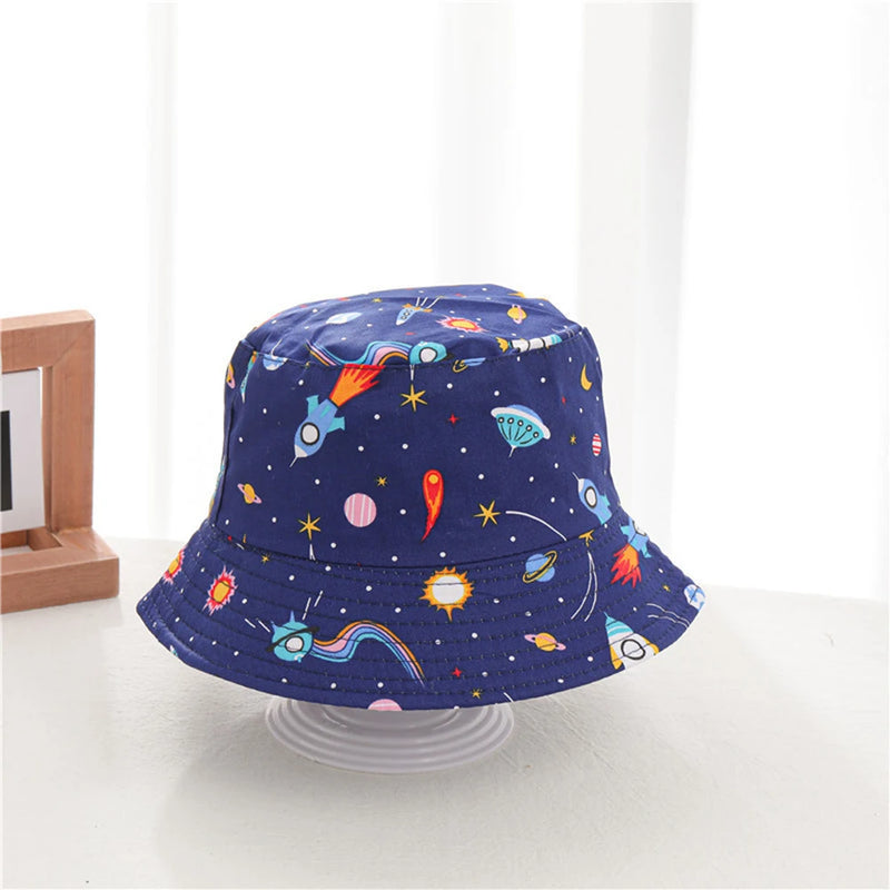 Cappellino a secchiello stampa fantasia per bambini multivariante