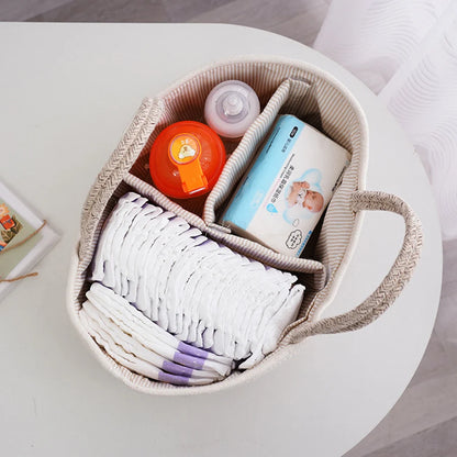 Nappy basket with compartments