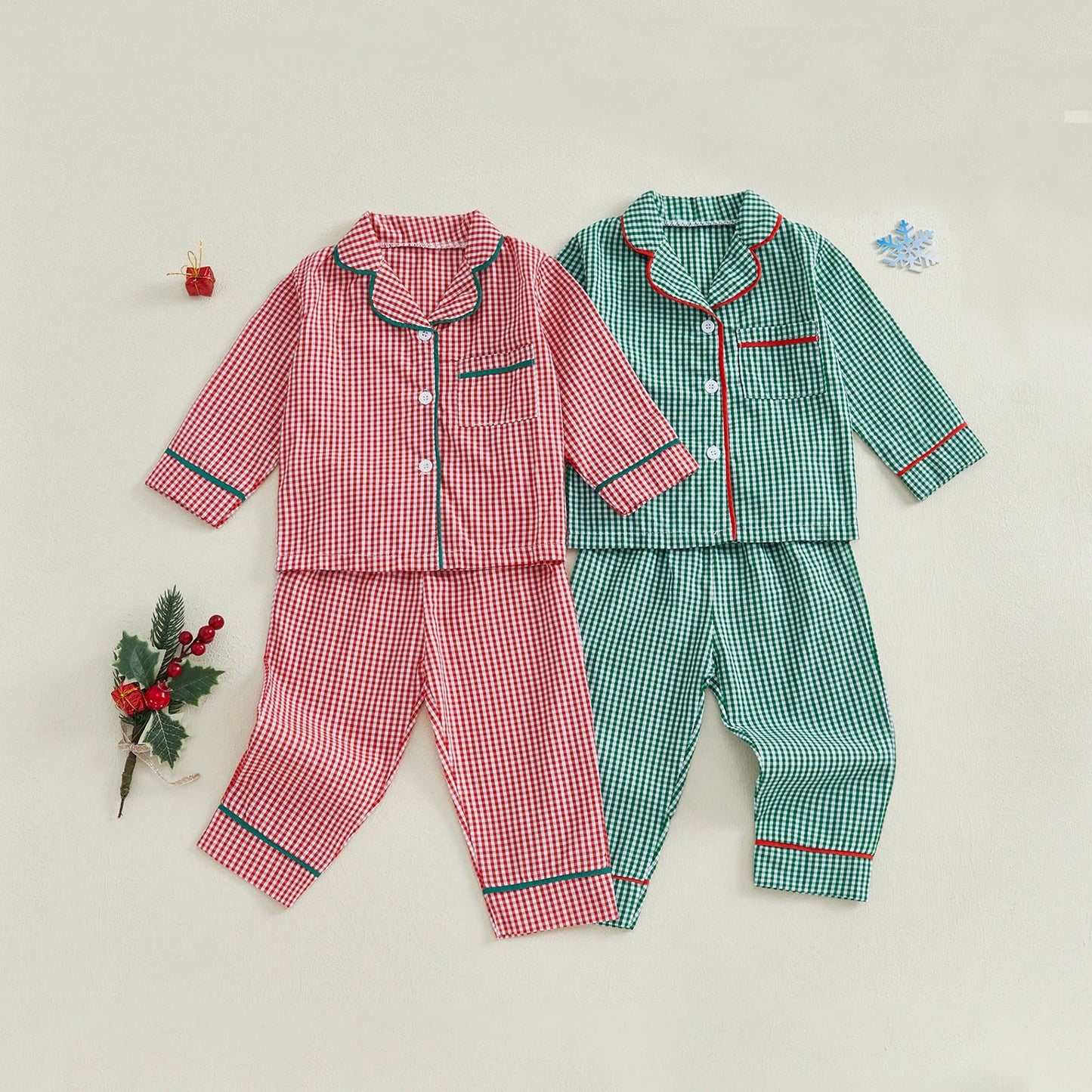 Pigiama Natalizio per Bambini – 6 Mesi–4 Anni