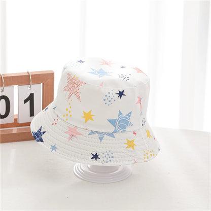 Multi-variant patterned print bucket hat for children