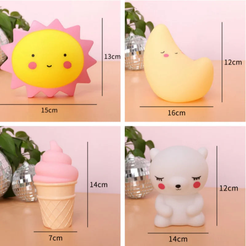 Luci Decorative Nuvola Gelato Luna Multivariante per Bambini