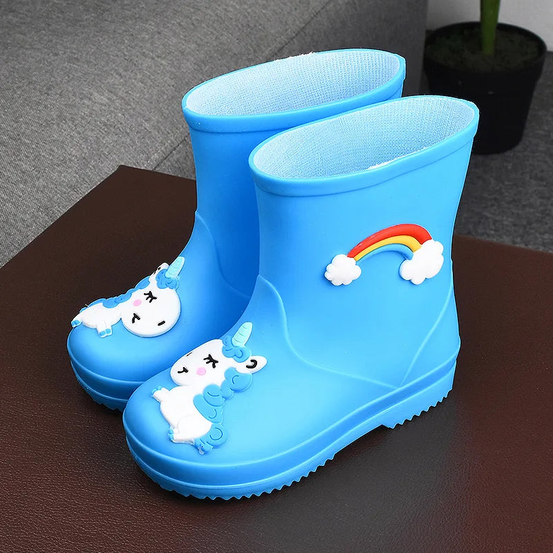 Botas De Lluvia Antideslizantes Para Niños Y Niñas | Talla 26 | Fáciles De Limpiar Y Poner | Ideales Para Exterior Y Días De Lluvia