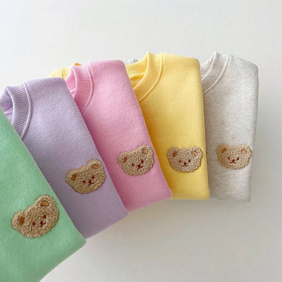 Set tuta in cotone per bambini orsetto multicolore