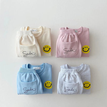 Ensemble survêtement enfant Smile en coton multicolore