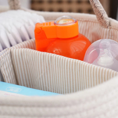 Nappy basket with compartments