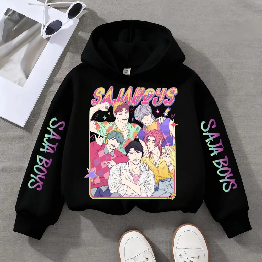 Felpa con Cappuccio KPOP in Vari colori da 3 a 14 Anni