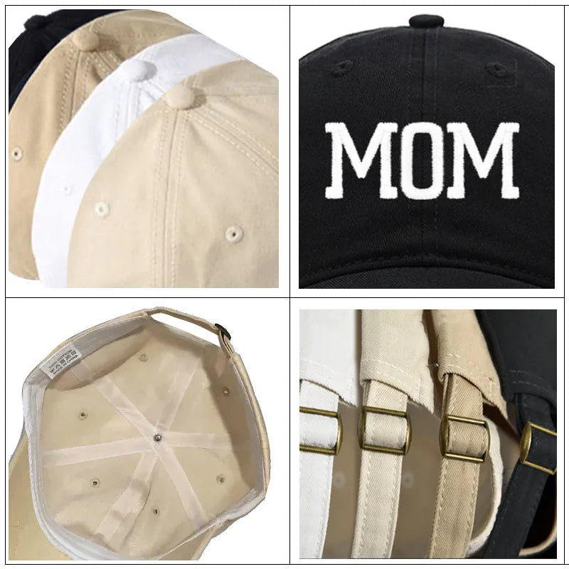 Multi-variant embroidered MOM and DAD visor cap for adults