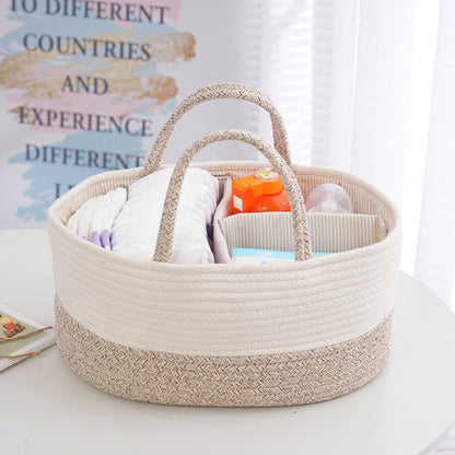 Nappy basket with compartments