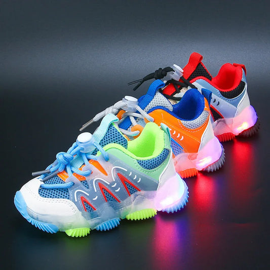 Zapatillas Running Transpirables con LED para Niños Multivariante