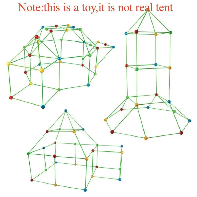 Carpa interior para niños con bloques de construcción Creative Fort