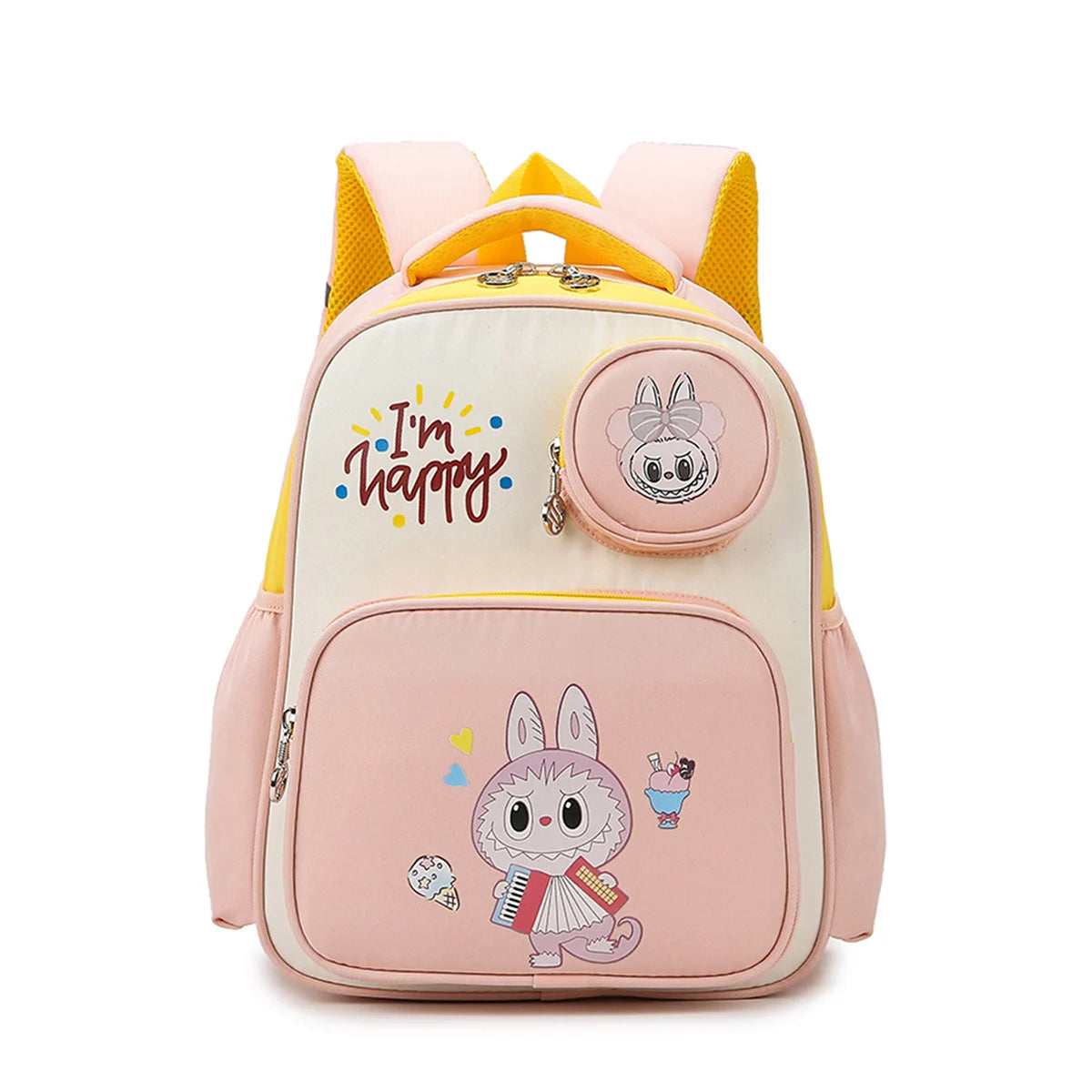 Rucsac Labubu, spatios si respirabil, multicolor