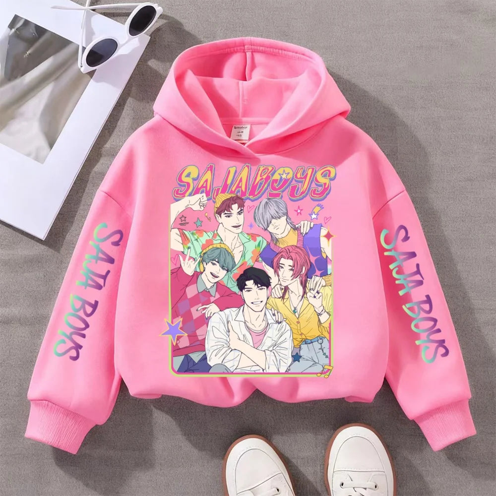 Felpa con Cappuccio KPOP in Vari colori da 3 a 14 Anni