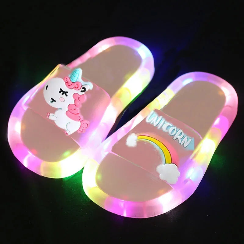 Ciabatte Unicorno con LED per bambini multivariante
