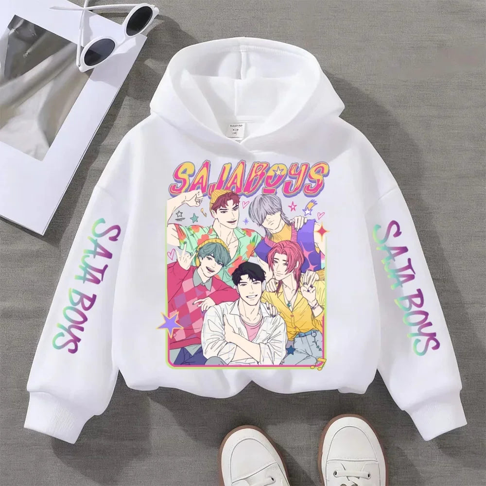 Felpa con Cappuccio KPOP in Vari colori da 3 a 14 Anni