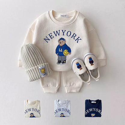 Conjunto de chándal infantil de algodón New York