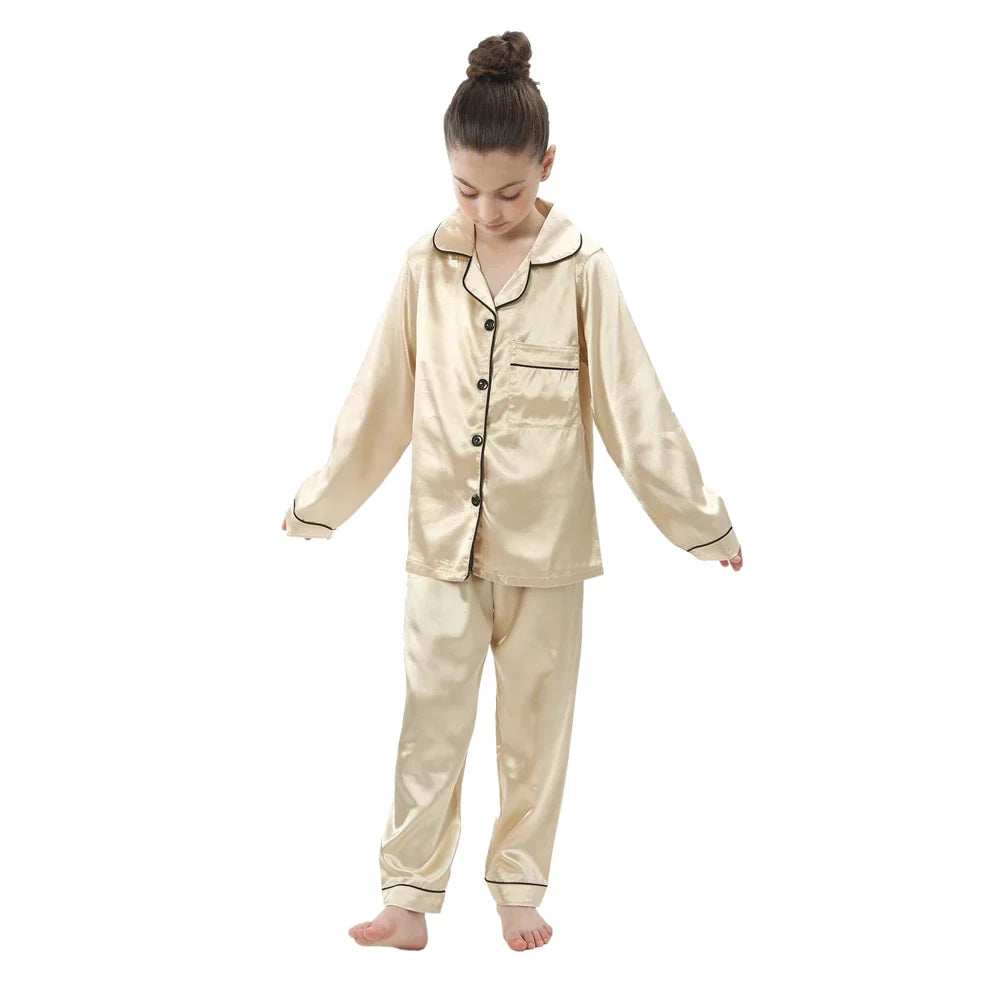 Pigiama in Raso per Bambini – 3–14 Anni