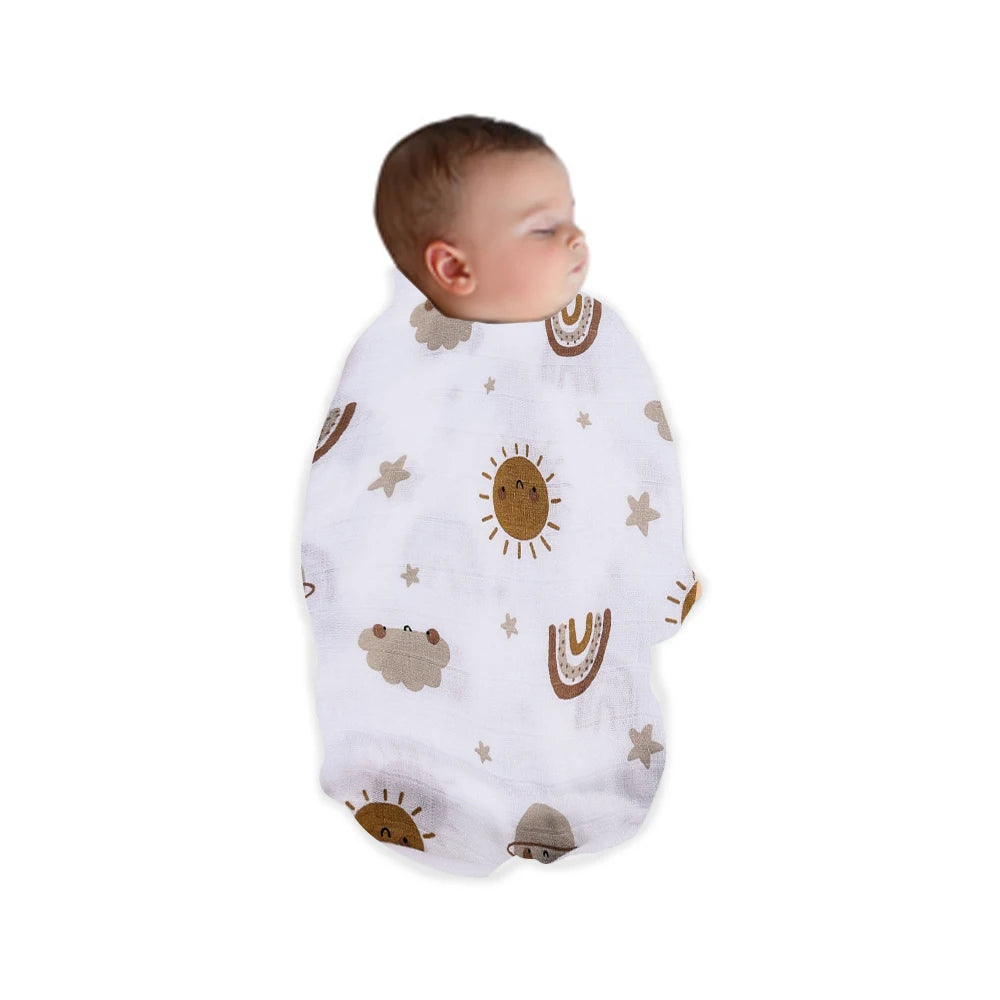 Toalha multiusos Swaddle em Musselina de Algodão e Bambu 120x110