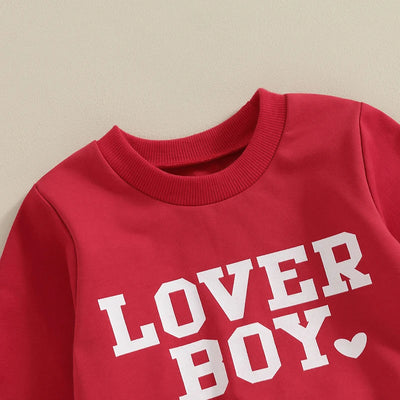 Set tuta in cotone per bambini "Lover Boy"