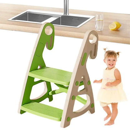 Escalera multiusos Montessori para cocina y baño.