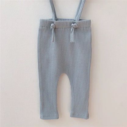 Leggings in Cotone con Bretelle per Bambini