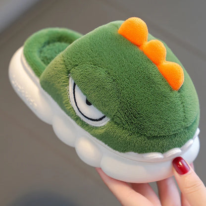 Warm Dinosaur Slippers for Children